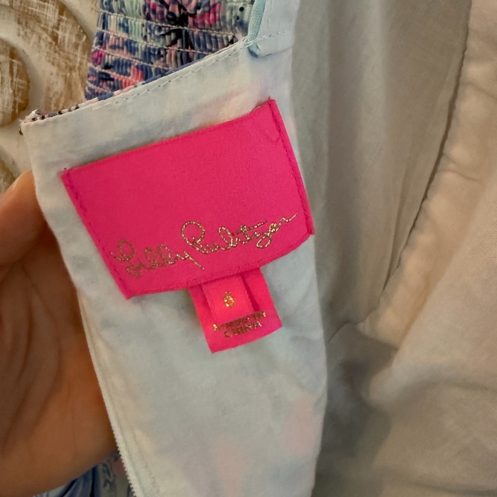 Lilly Pulitzer Pink and Blue Mini Dress - Picture 6 of 6